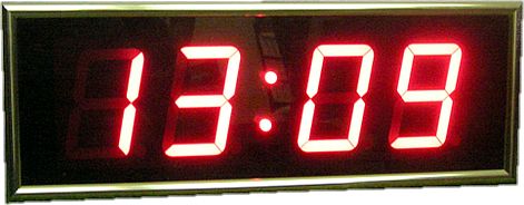 цифровые настенные часы MS-4419, высота цифр 100 мм 