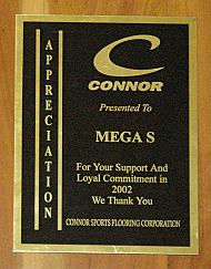 Благодарность фирме "Мегас" от фирмы "Connor", 2002